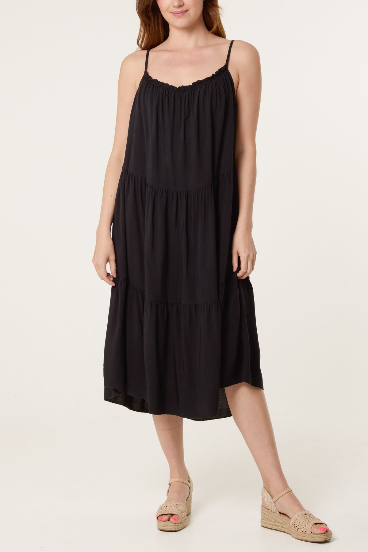 Tiered Cami Midi Dress