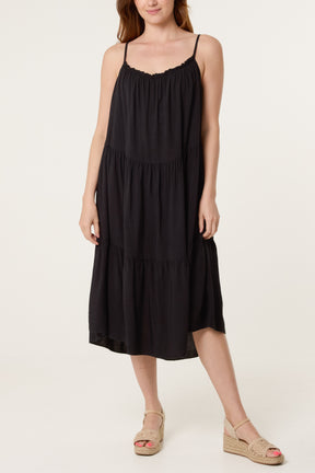 Tiered Cami Midi Dress