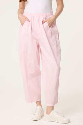 Elasticated Wide Leg 3/4 Length Trousers