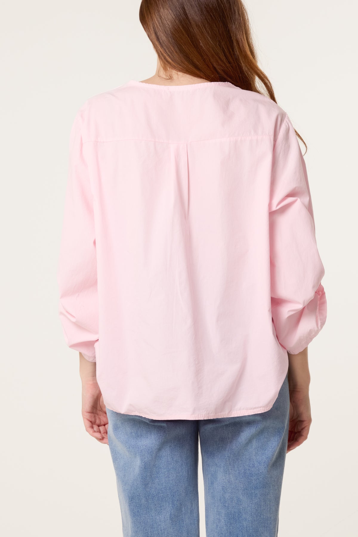 Cotton 3/4 Sleeve Front Pocket Shirt