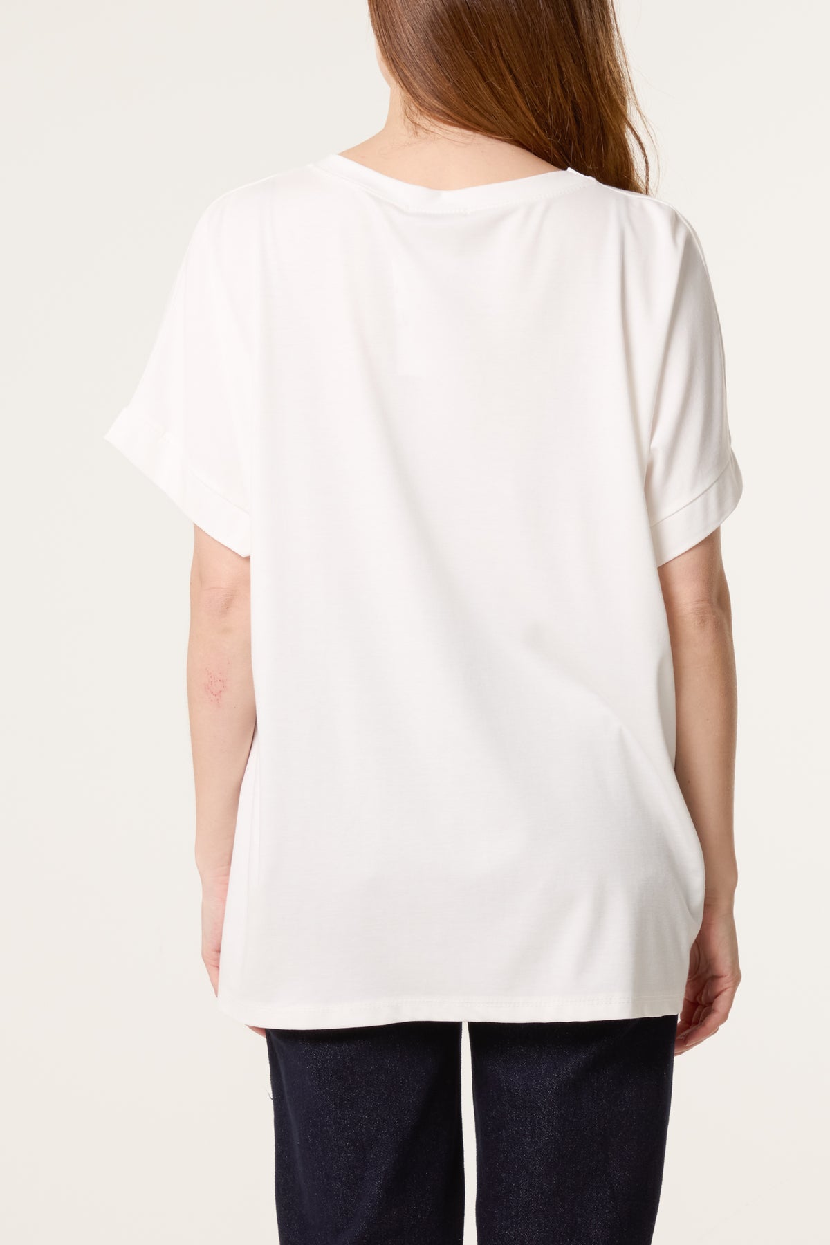 Embellished Foil Flower T-Shirt
