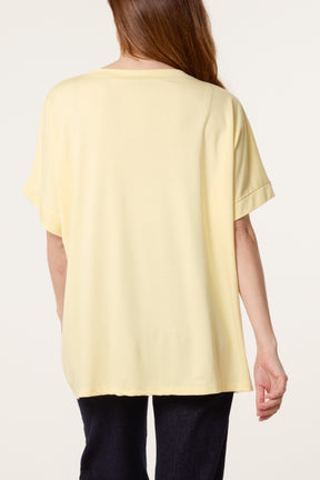 Embellished Foil Flower T-Shirt