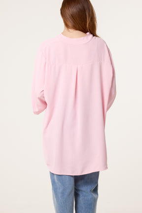 Grandad Collar 3/4 Sleeve Blouse