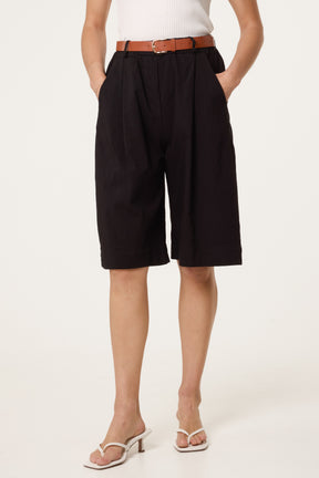 Belted Begaline Bermuda Trousers