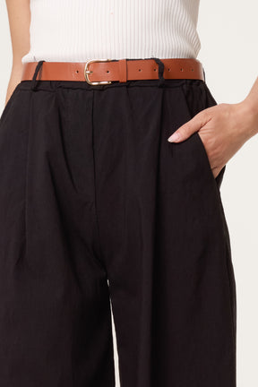 Belted Begaline Bermuda Trousers