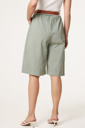 Belted Begaline Bermuda Trousers