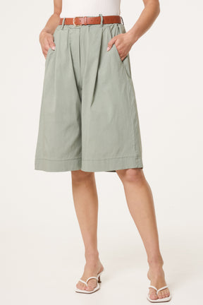 Belted Begaline Bermuda Trousers