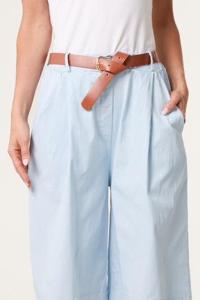 Belted Begaline Bermuda Trousers