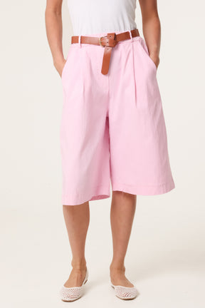 Belted Begaline Bermuda Trousers