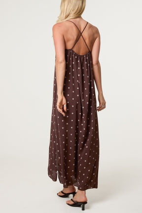 Polka Dot Cami Maxi Dress
