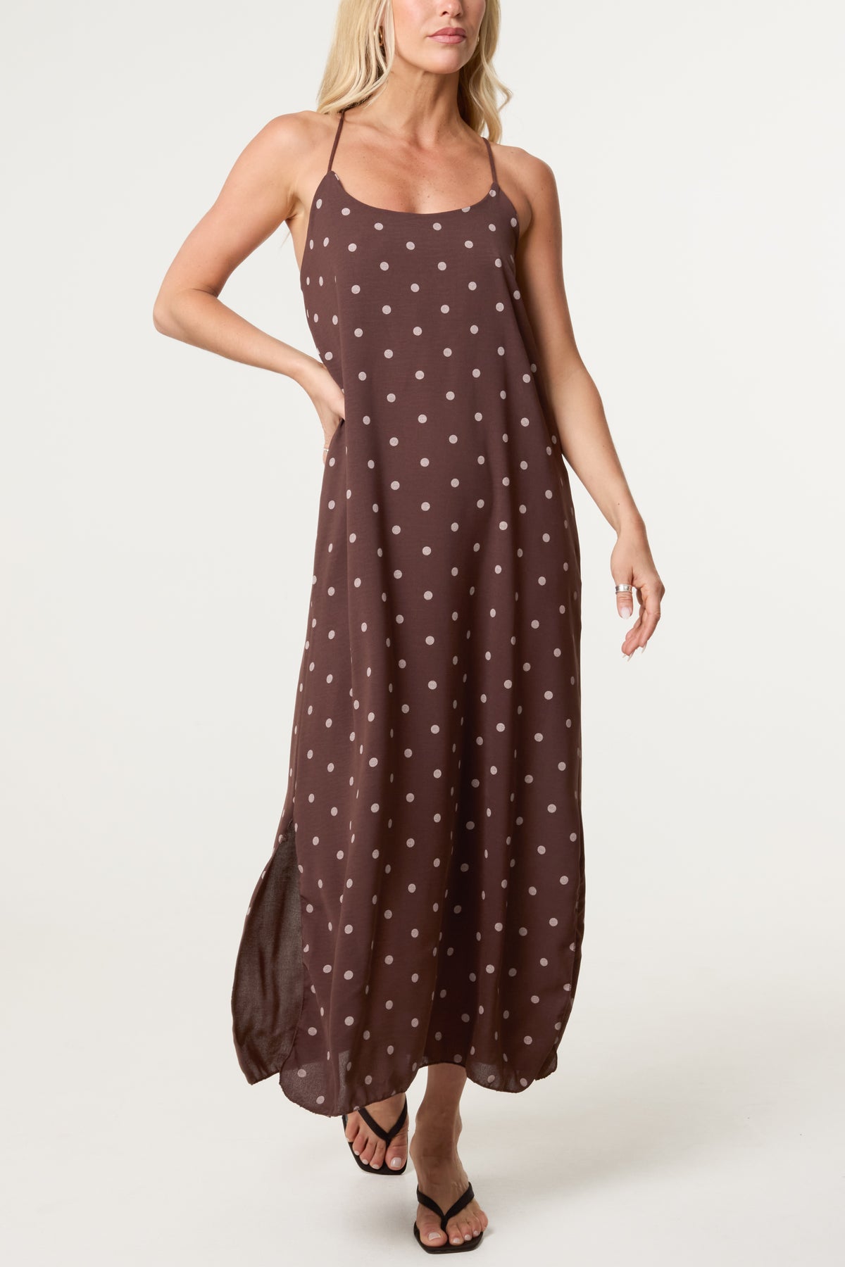 Polka Dot Cami Maxi Dress