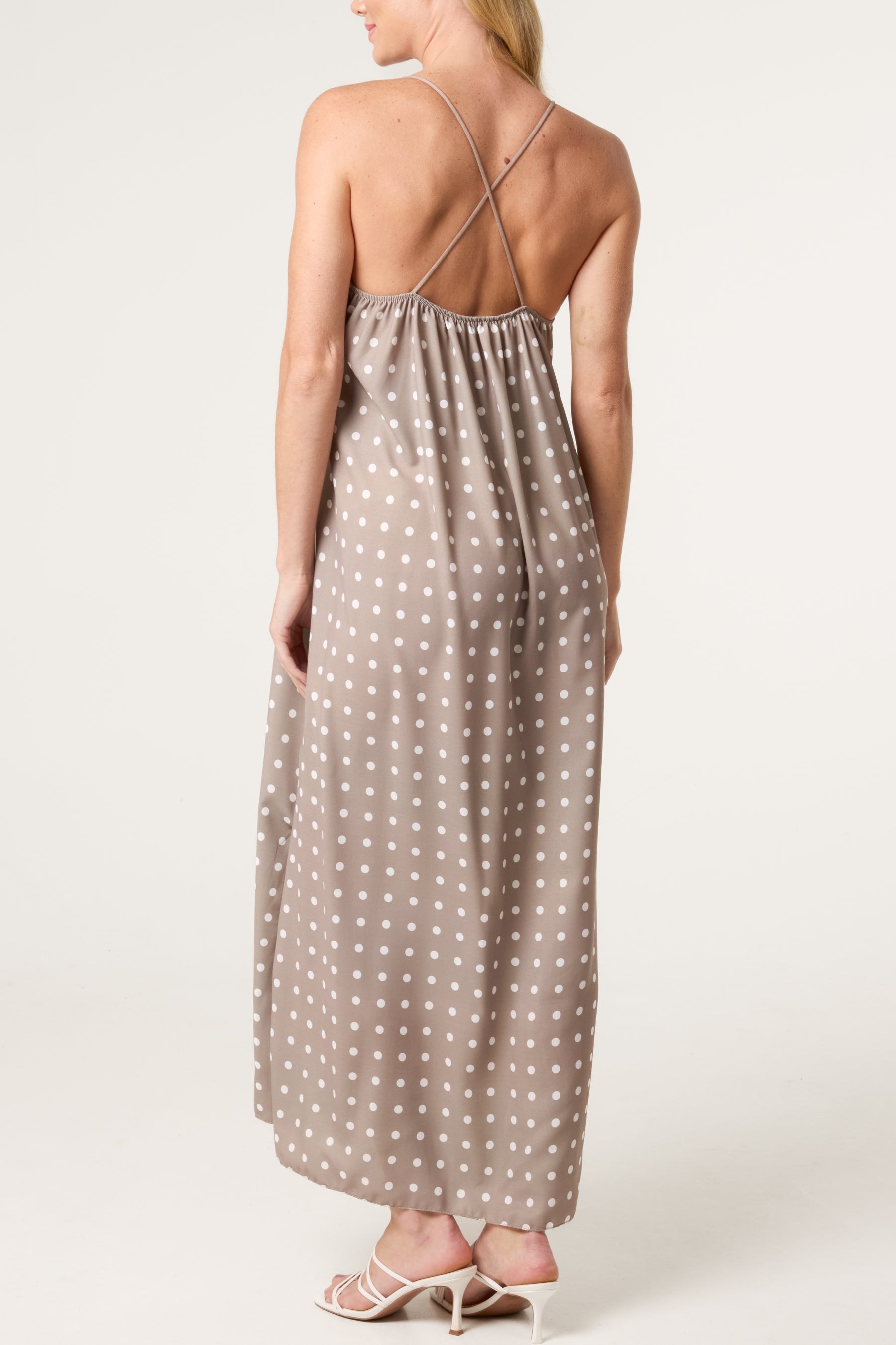 Polka Dot Cami Maxi Dress