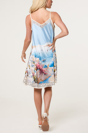 Santorini Satin Cami Mini Dress