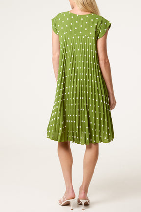 Cap Sleeve Polka Dot Mini Dress