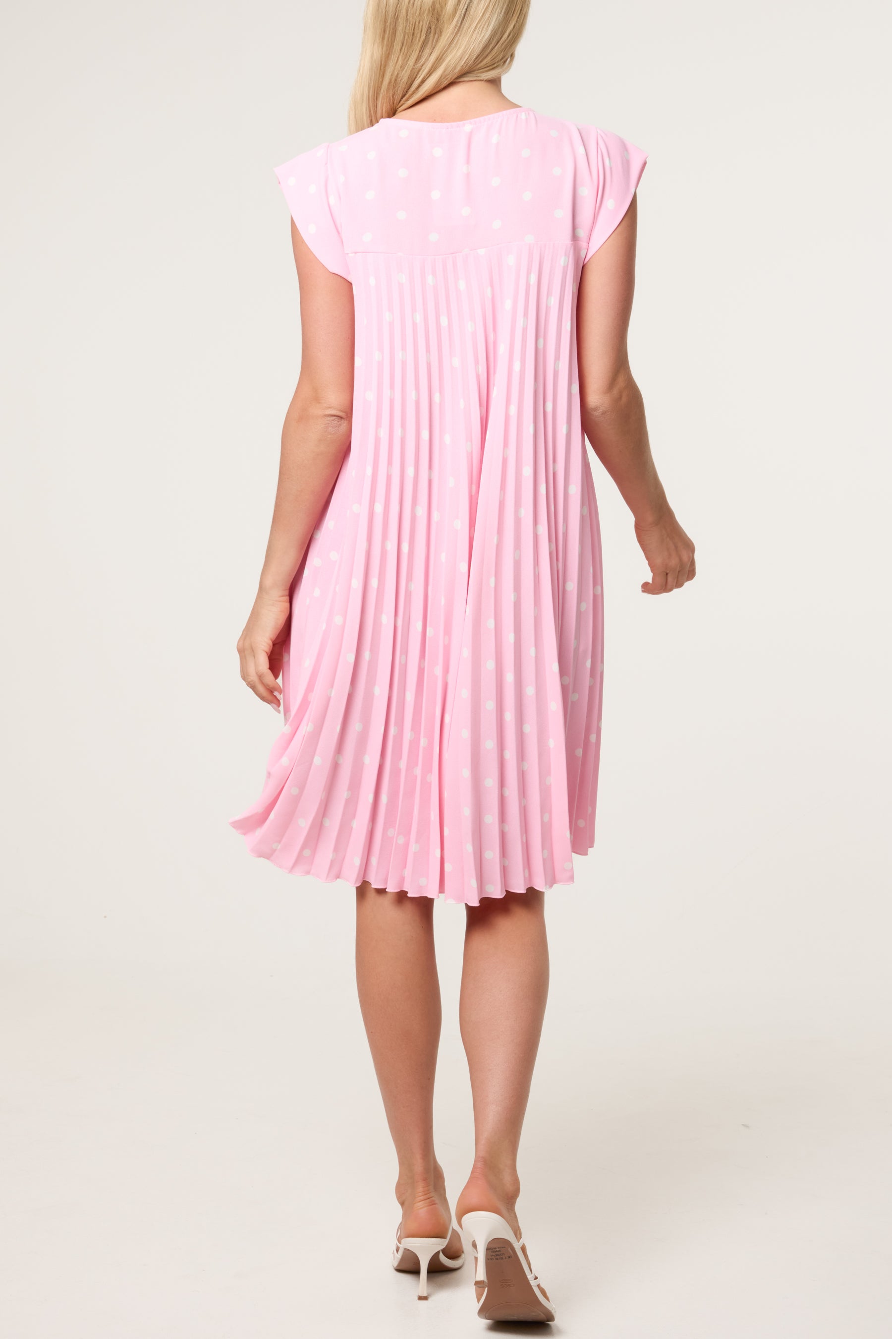 Cap Sleeve Polka Dot Mini Dress