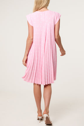 Cap Sleeve Polka Dot Mini Dress