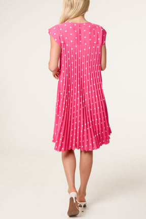 Cap Sleeve Polka Dot Mini Dress