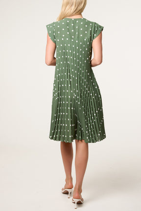 Cap Sleeve Polka Dot Mini Dress