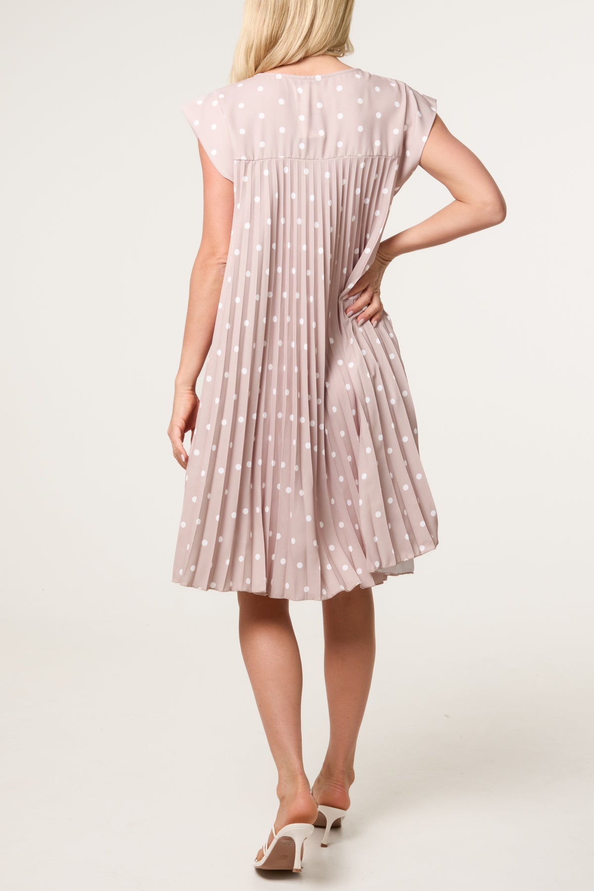 Cap Sleeve Polka Dot Mini Dress