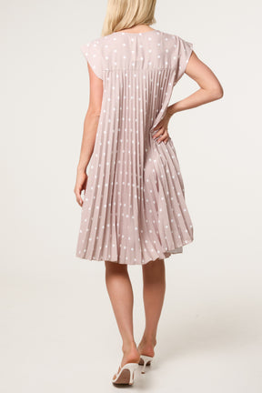 Cap Sleeve Polka Dot Mini Dress