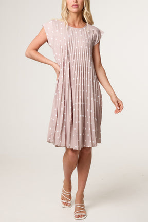 Cap Sleeve Polka Dot Mini Dress