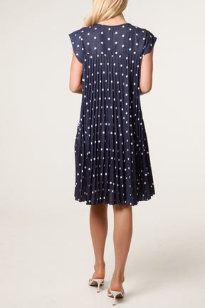 Cap Sleeve Polka Dot Mini Dress