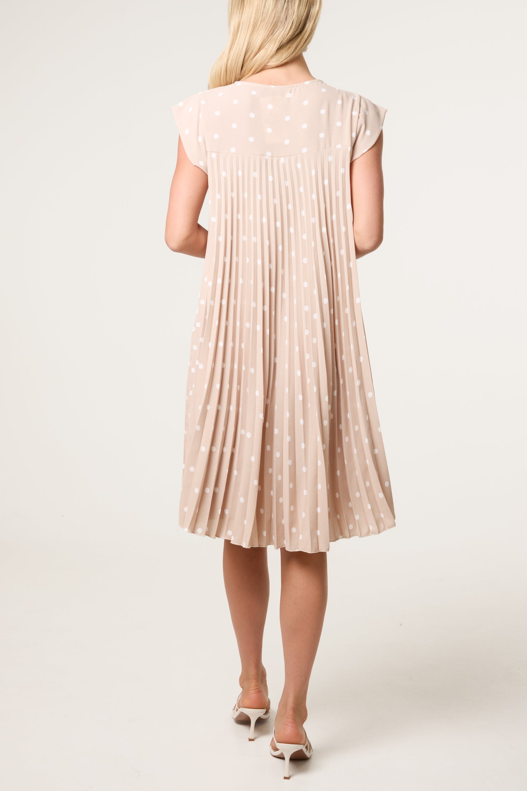 Cap Sleeve Polka Dot Mini Dress