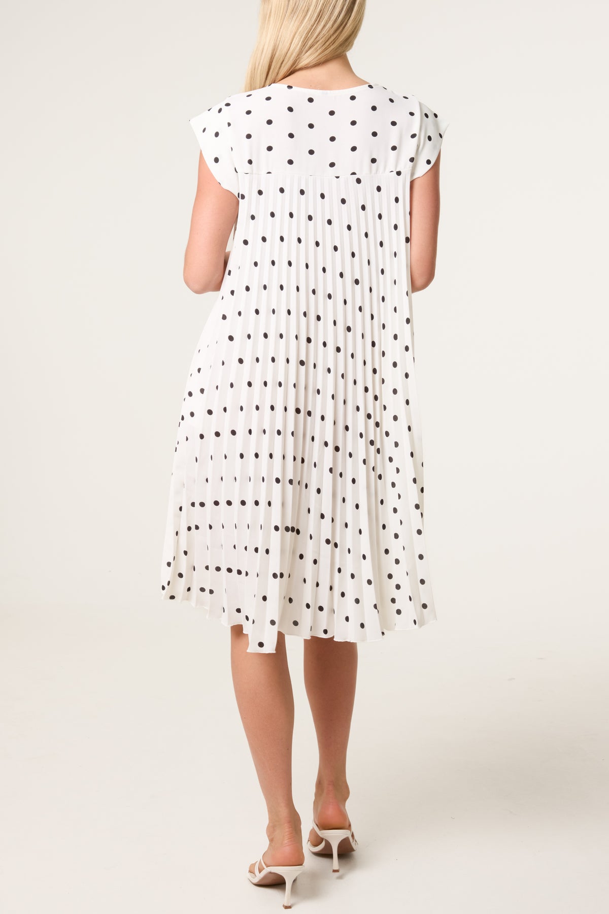 Cap Sleeve Polka Dot Mini Dress