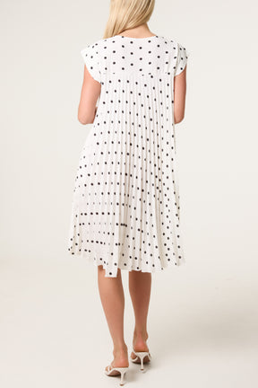 Cap Sleeve Polka Dot Mini Dress