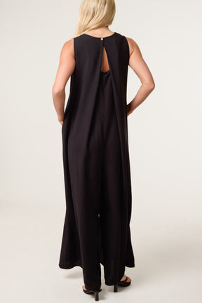 V-Neck Pockets Wide Leg Jumpsuit