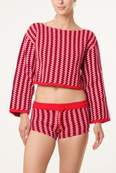 Checked Racer Inspired Top & Hot Pants s
