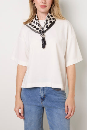 Big Polka Dot Satin Square Scarf