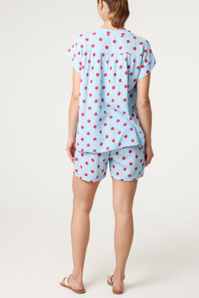 Polka Dot Top & Shorts Cotton Set