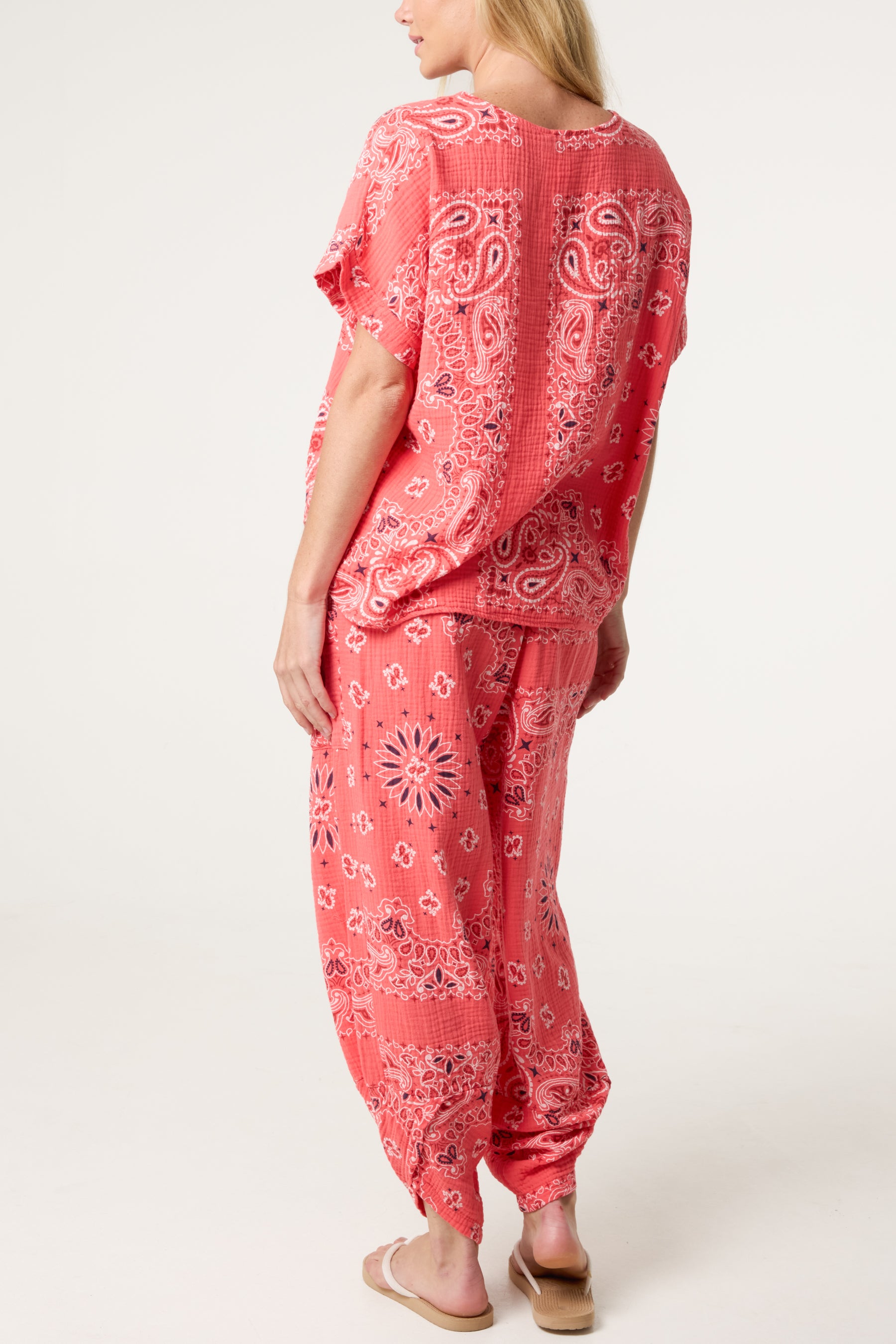 Bandana Print Top & Harem Trousers