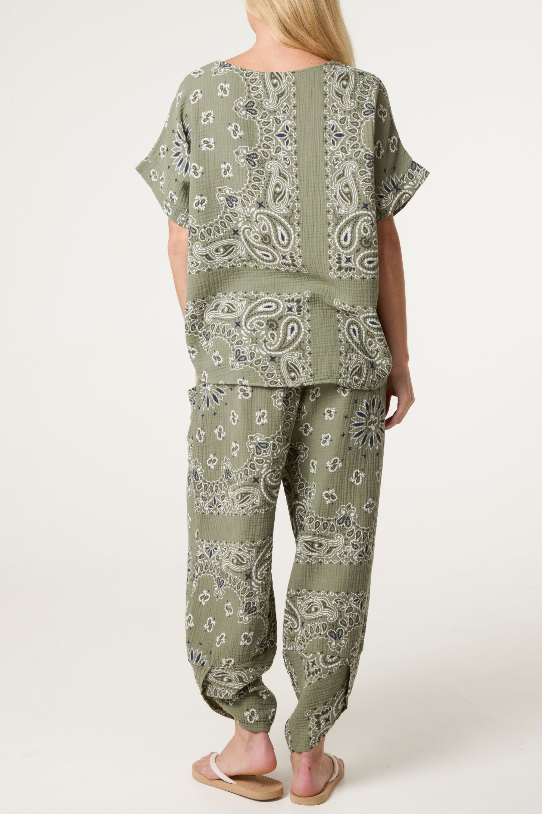 Bandana Print Top & Harem Trousers