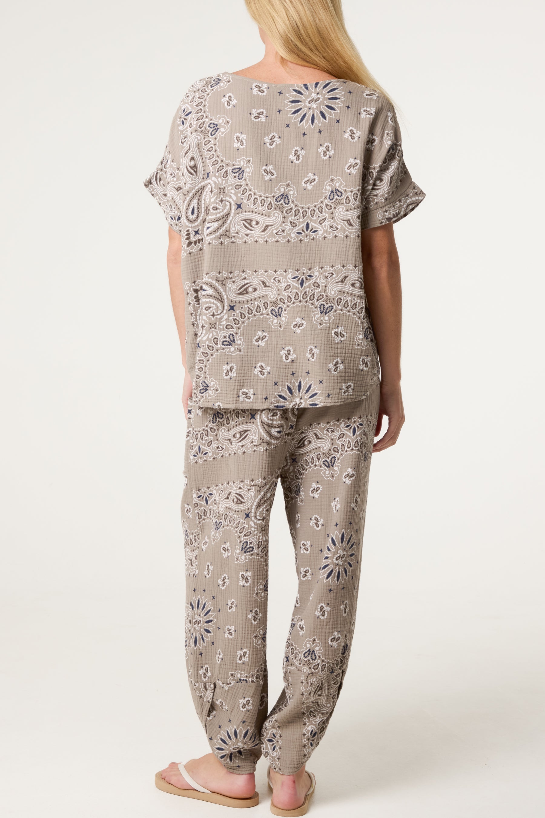 Bandana Print Top & Harem Trousers