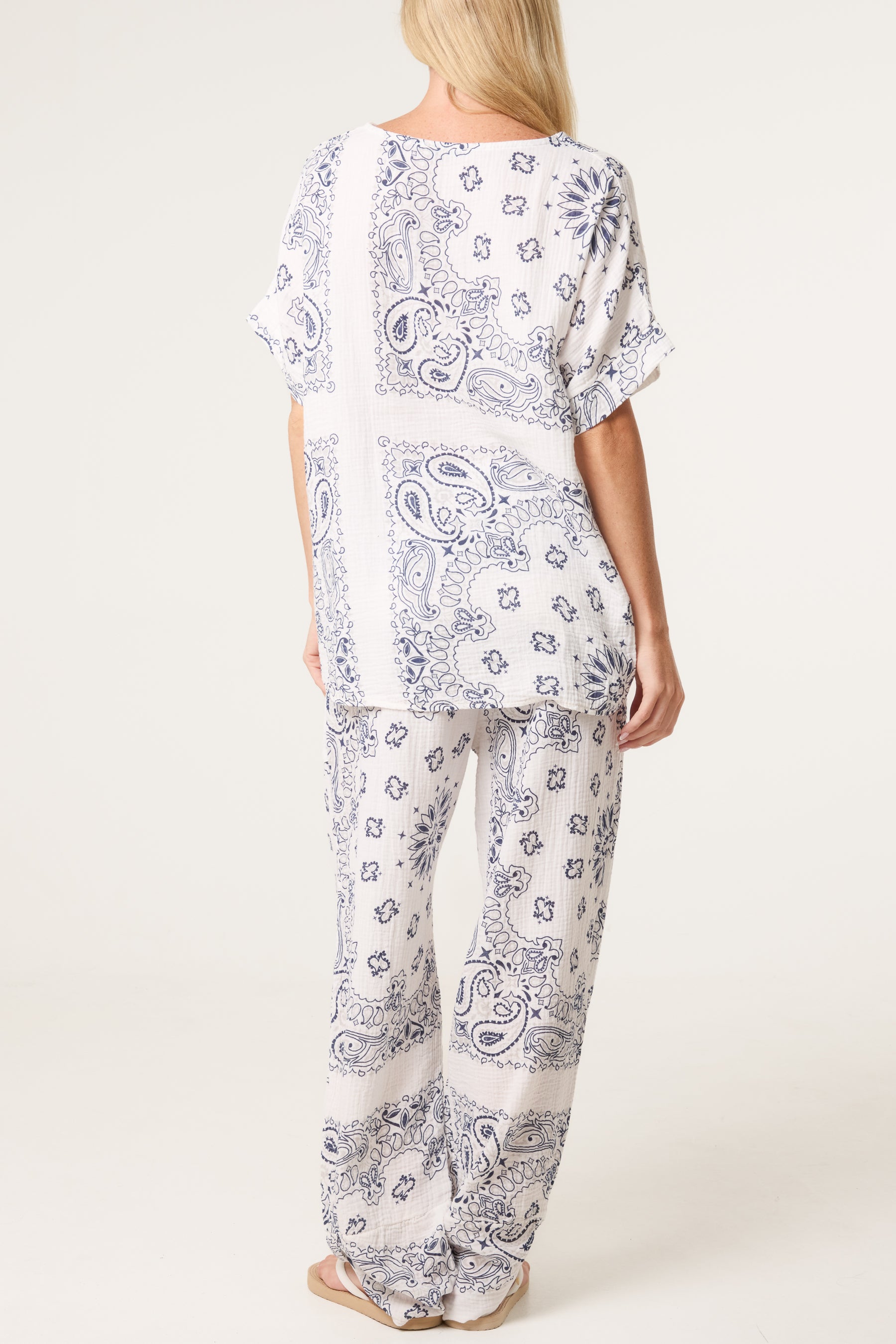 Bandana Print Top & Harem Trousers