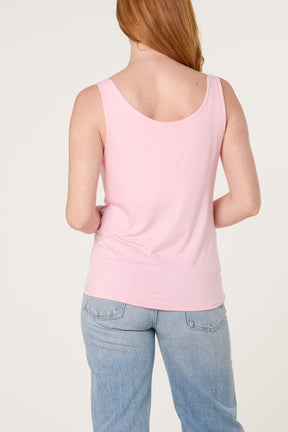 Sleeveless Cowl Neck Viscose Jersey Top