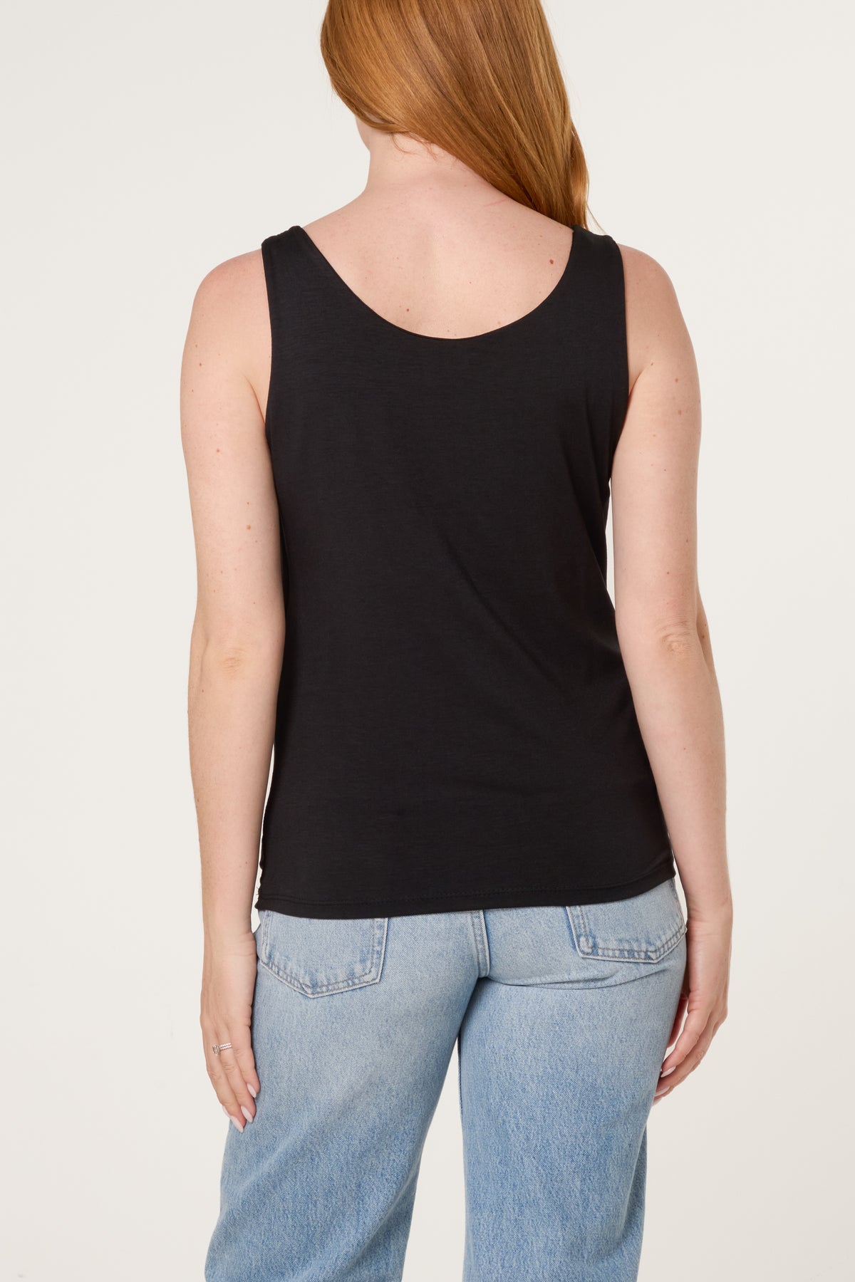Sleeveless Cowl Neck Viscose Jersey Top