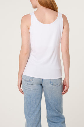 Sleeveless Cowl Neck Viscose Jersey Top