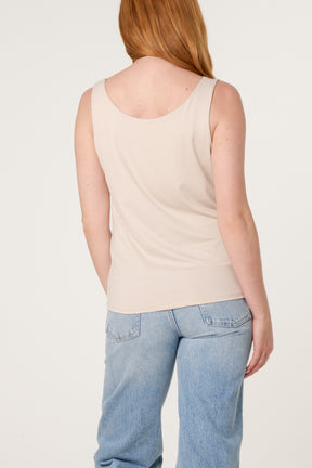 Sleeveless Cowl Neck Viscose Jersey Top