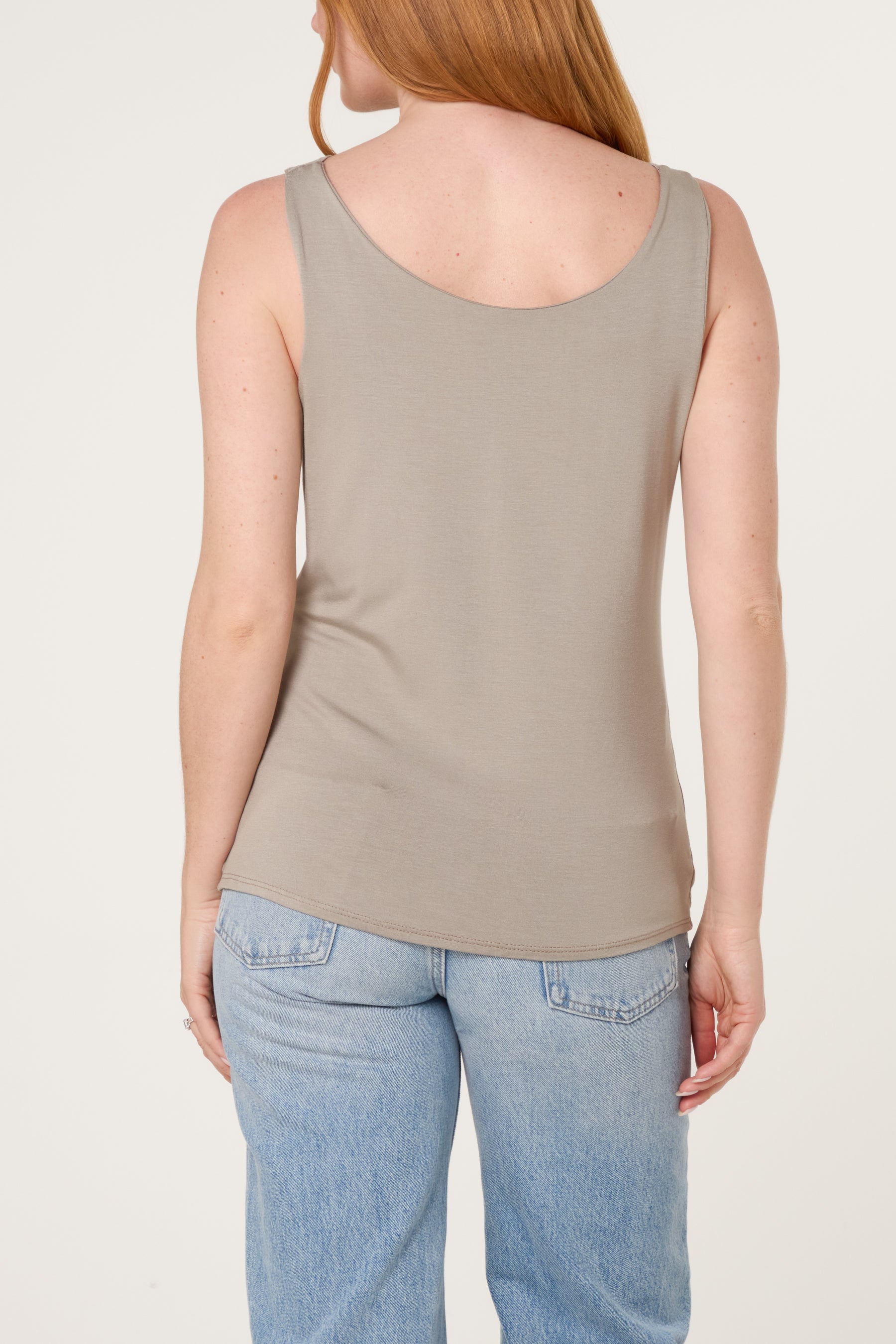 Sleeveless Cowl Neck Viscose Jersey Top