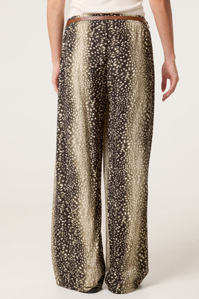 Belted Printed Viscose Trouser