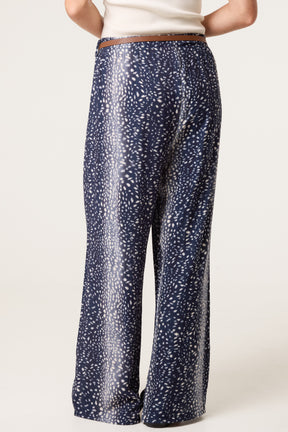 Belted Printed Viscose Trouser