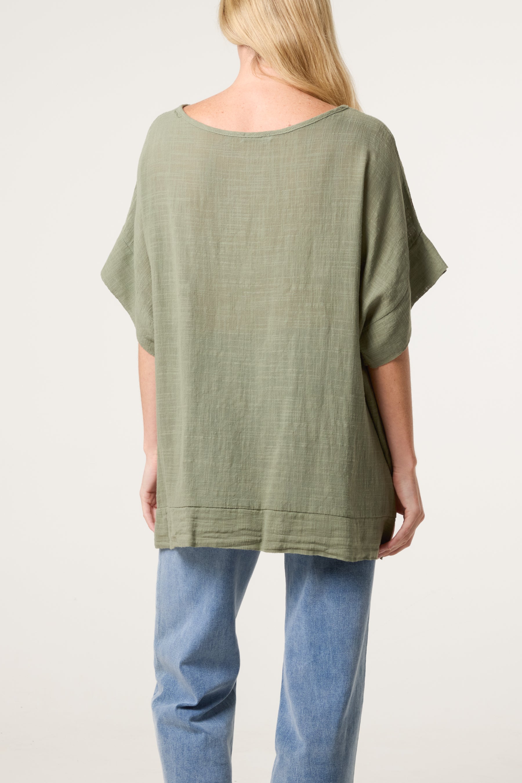 Polka Dot Floral Border Top