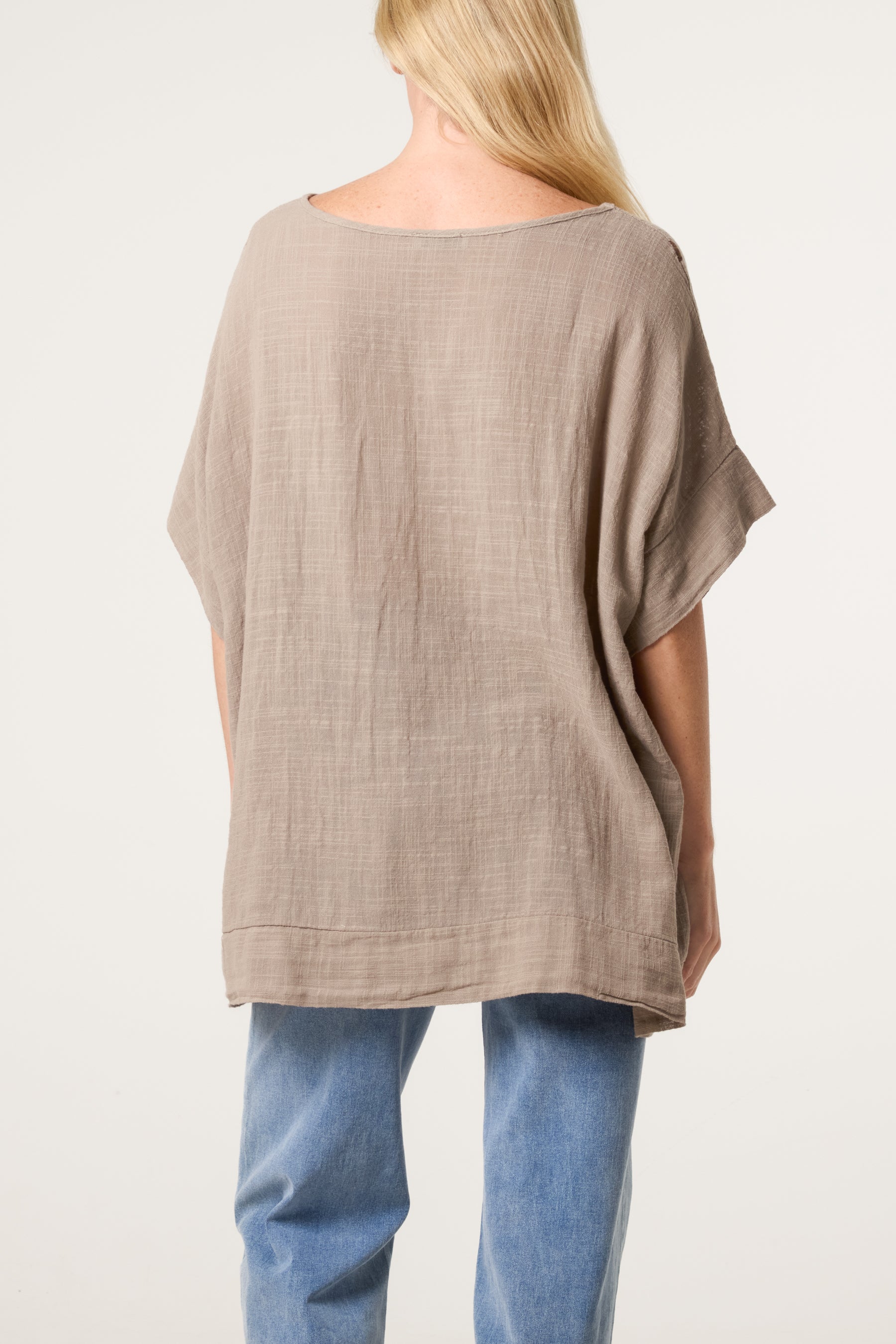 Polka Dot Floral Border Top