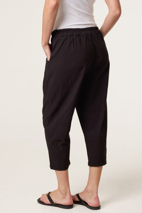 Magic Plain Stretch Capri Trousers