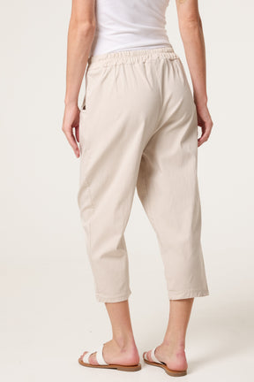Magic Plain Stretch Capri Trousers
