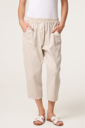 Magic Plain Stretch Capri Trousers