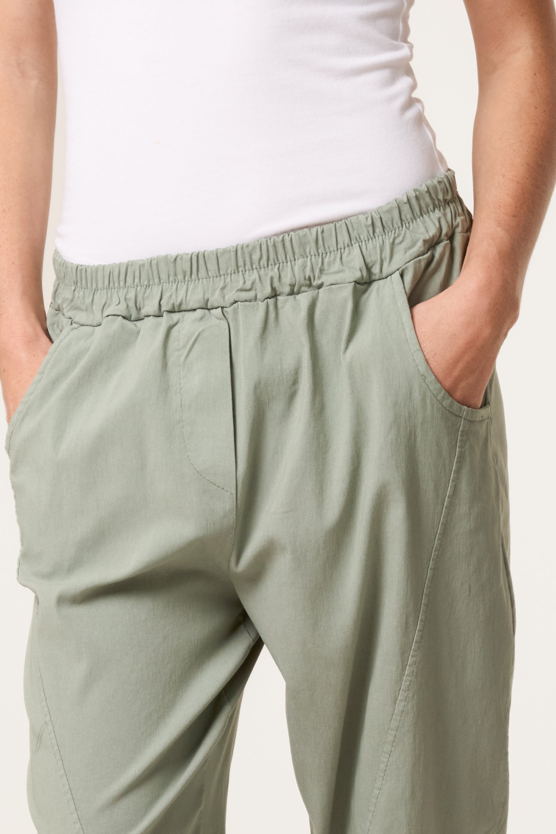 Magic Plain Stretch Capri Trousers